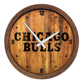 Chicago Bulls: Logo - "Faux" Barrel Top Clock