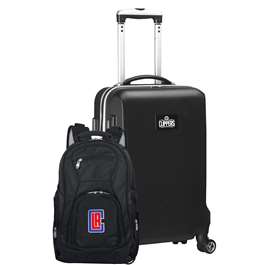 Los Angeles Clippers  Deluxe 2 Piece Backpack & Carry-On Set L104