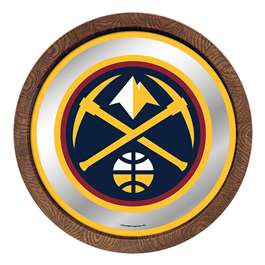 Denver Nuggets: "Faux" Barrel Top Mirrored Wall Sign