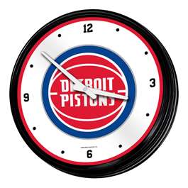 Detroit Pistons: Retro Lighted Wall Clock