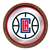 Los Angeles Clippers: "Faux" Barrel Top Mirrored Wall Sign