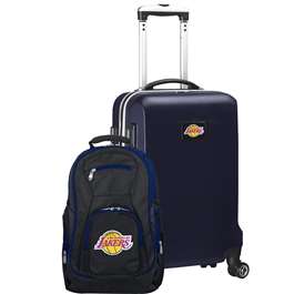 Los Angeles Lakers  Deluxe 2 Piece Backpack & Carry-On Set L104