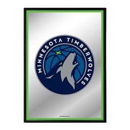 Minnesota Timberwolves: Framed Mirrored Wall Sign