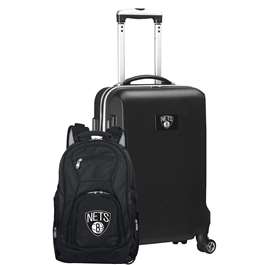 Brooklyn Nets  Deluxe 2 Piece Backpack & Carry-On Set L104