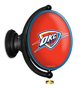 Oklahoma City Thunder: Original Oval Rotating Lighted Wall Sign