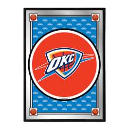 Oklahoma City Thunder: Team Spirit - Framed Mirrored Wall Sign