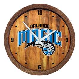 Orlando Magic: Logo - "Faux" Barrel Top Clock