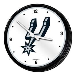 San Antonio Spurs: Retro Lighted Wall Clock