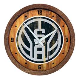 San Antonio Spurs: Logo - "Faux" Barrel Top Clock
