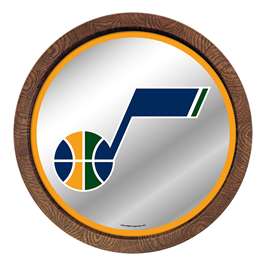 Utah Jazz: "Faux" Barrel Top Mirrored Wall Sign