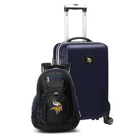 Minnesota Vikings  Deluxe 2 Piece Backpack & Carry-On Set L104