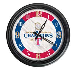 Texas Rangers - 2023 World Series Champions Indoor/Outdoor LED Wall Clock    