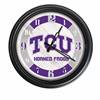 Texas Christian Indoor/Outdoor LED Wall Clock 14 inch