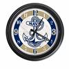 US Naval Academy Indoor/Outdoor LED Wall Clock 14 inch