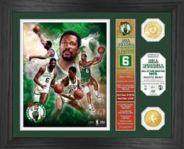 Bill Russell  Hall of Fame Banner Bronze Coin Photo Mint