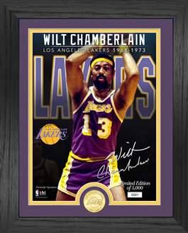 Wilt Chamberlain Lakers Bronze Coin Photo Mint  