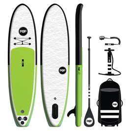 POP Board Co. 11'0" PopUp SUP Stand Up Paddleboard - Green/Black 