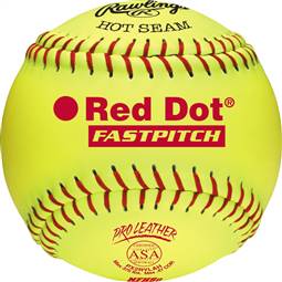 Rawlings ASA NFHS 12 inch Red Dot Leather Softballs (PX2RYLAH) ( 1 Dozen Balls) 