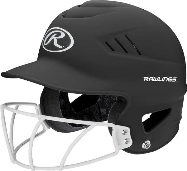 Rawlings Highlighter Series Softball Helmet Matte Black 