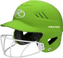 Rawlings Highlighter Series Softball Helmet Matte Neon Green 