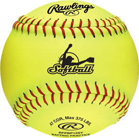 Rawlings Collegiate / High School / Travel Practice Fastpitch (RFPBP12SY) (Box of 6)