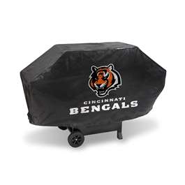 Cincinnati Bengals Black Deluxe Vinyl Grill Cover - 68" Wide/Heavy Duty/Velcro Staps    