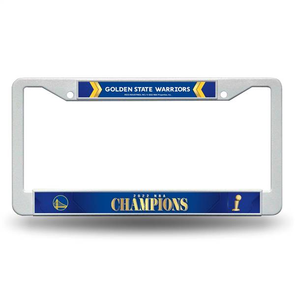 Golden State Basketball Warriors 2022 NBA Finals Champions White Plastic Frame 