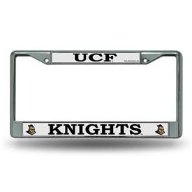 Central Florida Knights - UCF UCF Premium 12" x 6" Chrome Frame With Plastic Inserts - Car/Truck/SUV Automobile Accessory    