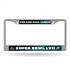 Philadelphia Eagles LVII Super Bowl Bound Chrome Auto License Plate Tag Frame  