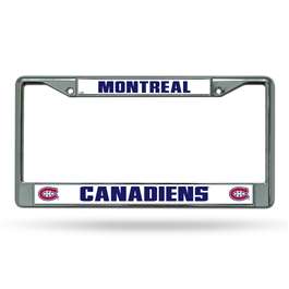 Montreal Canadiens Premium 12" x 6" Chrome Frame With Plastic Inserts - Car/Truck/SUV Automobile Accessory    