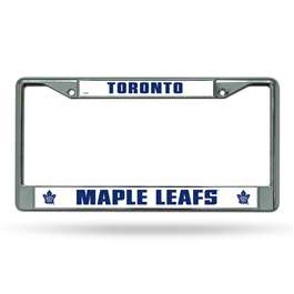 Toronto Maple Leafs Premium 12" x 6" Chrome Frame With Plastic Inserts - Car/Truck/SUV Automobile Accessory    