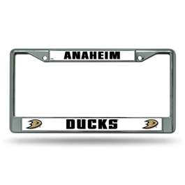 Anaheim Ducks Premium 12" x 6" Chrome Frame With Plastic Inserts - Car/Truck/SUV Automobile Accessory    