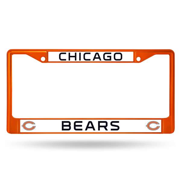 Chicago Bears Colored Chrome 12 x 6 Orange License Plate Frame  