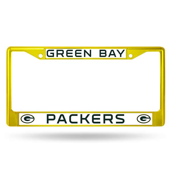 Green Bay Packers Colored Chrome 12 x 6 License Plate Frame  