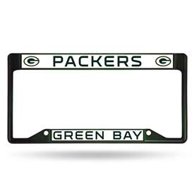 Green Bay Packers Colored Chrome 12 x 6 License Plate Frame (Inverted)  