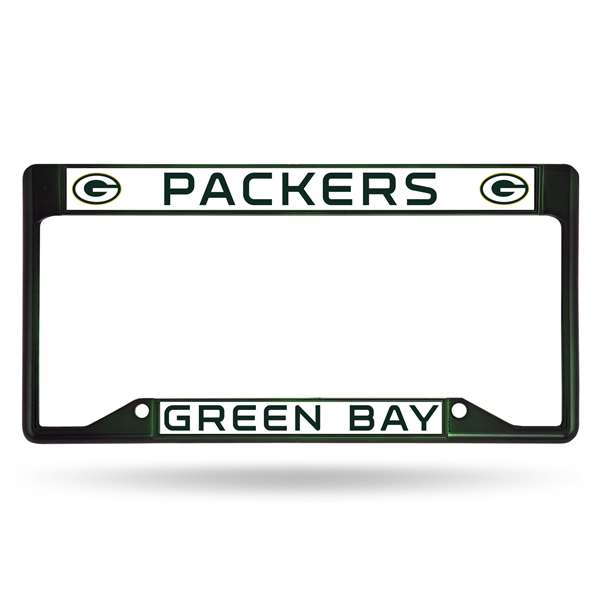 Green Bay Packers Colored Chrome 12 x 6 License Plate Frame (Inverted)  