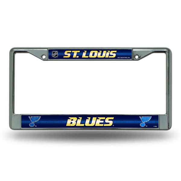 St. Louis Blues Classic 12" x 6" Silver Bling Chrome Car/Truck/SUV Auto Accessory    