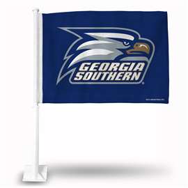 Georgia Southern Eagles Blue Double Sided Car Flag -  16" x 19" - Strong Pole that Hooks Onto Car/Truck/Automobile    