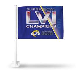 Los Angeles Rams Super Bowl LVI Champions Car Flag 