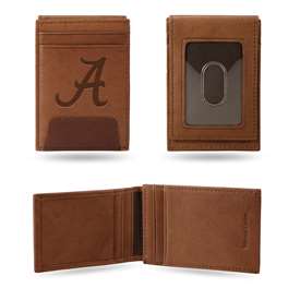 Alabama Crimson Tide Genuine Leather Front Pocket Wallet  