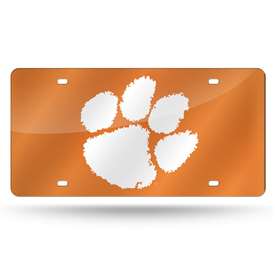 Clemson Tigers  12" x 6" Laser Cut Tag For Car/Truck/SUV - Automobile D?cor    