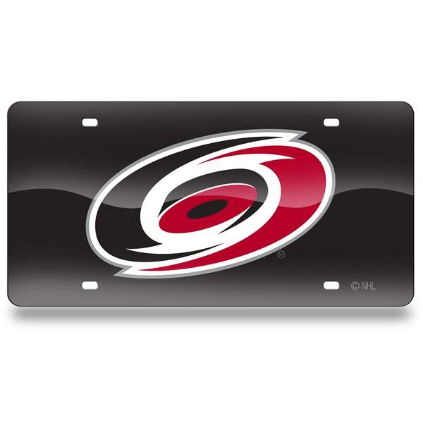 Carolina Hurricanes Black 12" x 6" Laser Cut Tag For Car/Truck/SUV - Automobile D?cor    