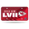 Kansas City Chiefs LVII Super Bowl Bound Metal Auto License Tag Plate  