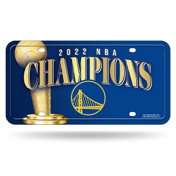 Golden State Basketball Warriors 2022 NBA Finals Champions Metal Auto Tag