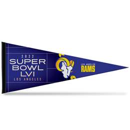 Los Angeles Rams Super Bowl LVI   Soft Felt Pennant 12X30 inches 