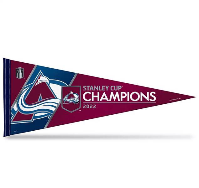 Colorado Hockey Avalanche 2022 Stanley Cup Champions Soft Felt 12X30 Pennant  