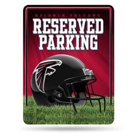 Atlanta Falcons  8.5" x 11" Carbon Fiber Metal Parking Sign - Great for Man Cave, Bed Room, Office, Home D?cor    