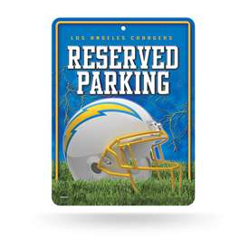 Los Angeles Chargers  8.5" x 11" Carbon Fiber Metal Parking Sign - Great for Man Cave, Bed Room, Office, Home D?cor    