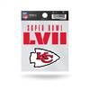 Kansas City Chiefs LVII Super Bowl Bound Static Cling Sticker  