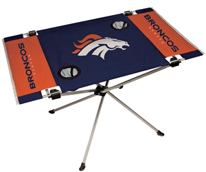 Denver Broncos Endzone Folding Tailgate Table with Matching Carry Bag   